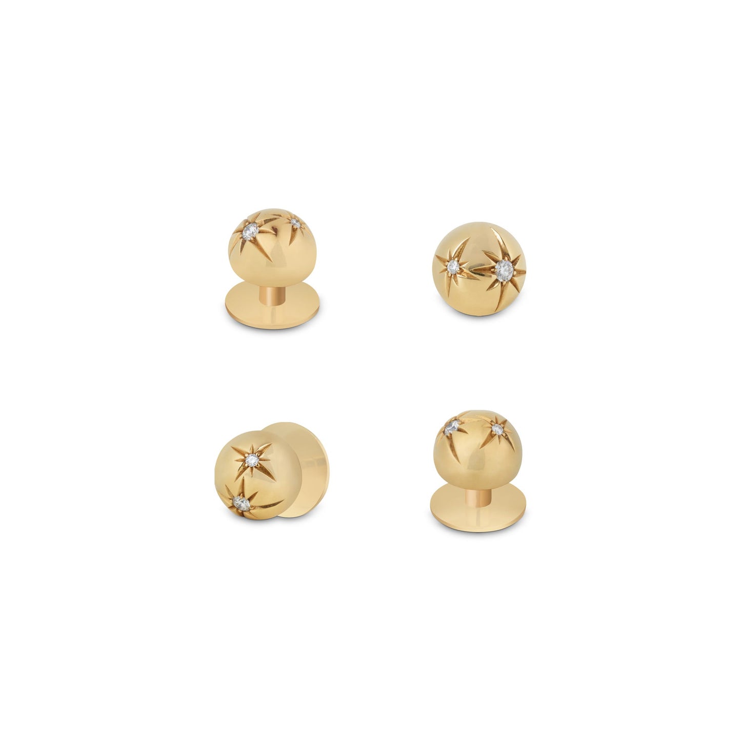 Cosmic Shooting Stars Dress Studs in 18ct Yellow Gold with Diamonds