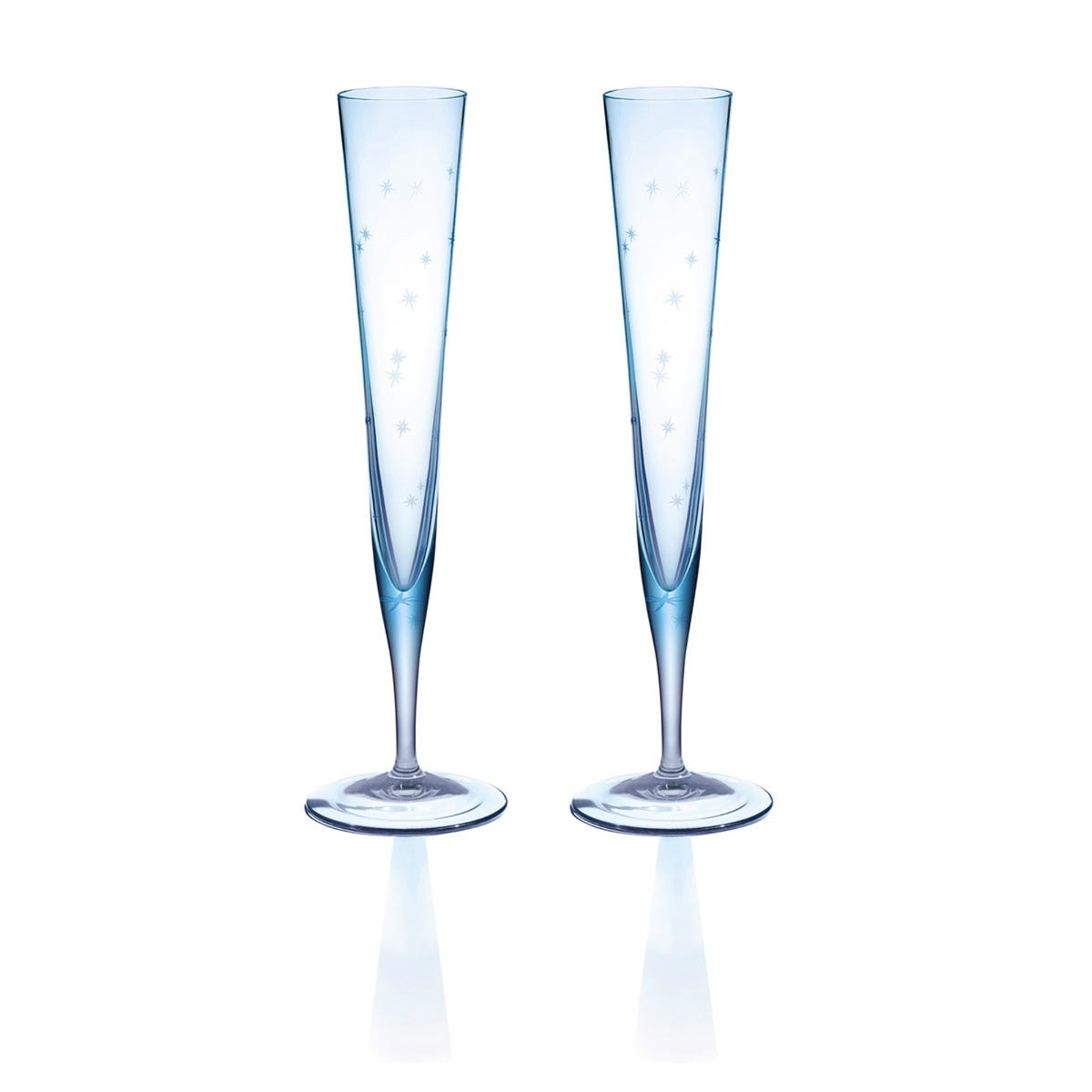 Pair of Star Champagne Flutes