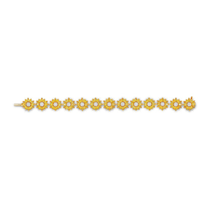 Daisy Bracelet in 18ct Gold with Yellow Sapphire and Diamonds