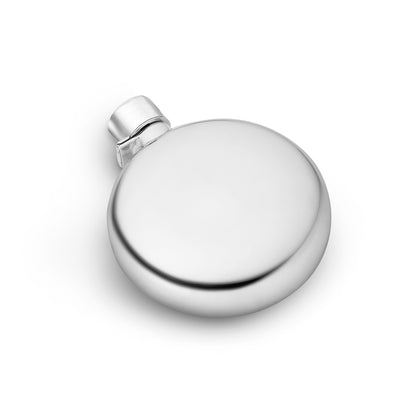 Round Hip Flask in Sterling Silver