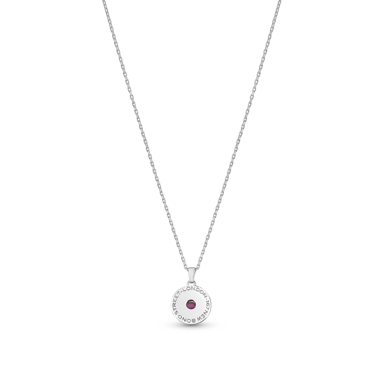 167 Button Pendant in Sterling Silver