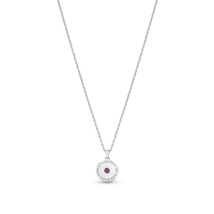 167 Button Pendant in Sterling Silver