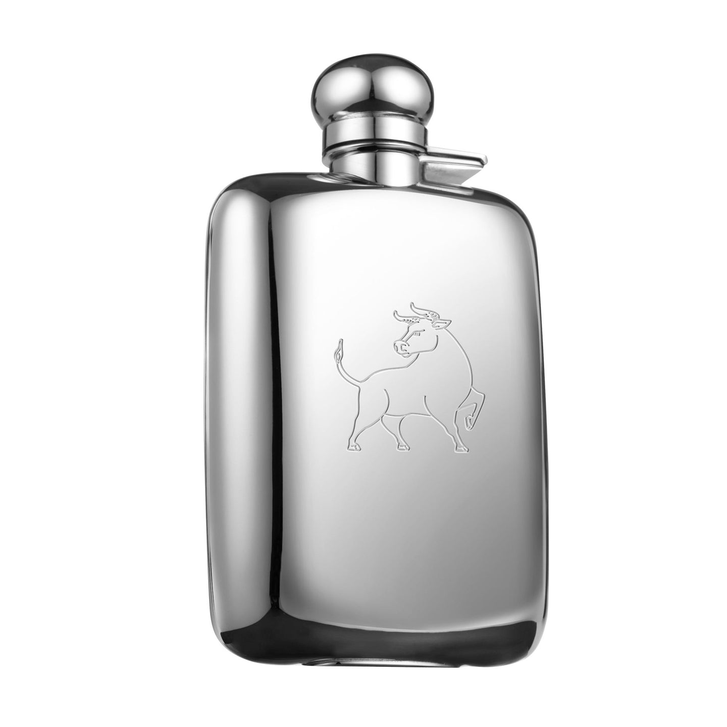 Classic Ox Hip Flask in Sterling Silver