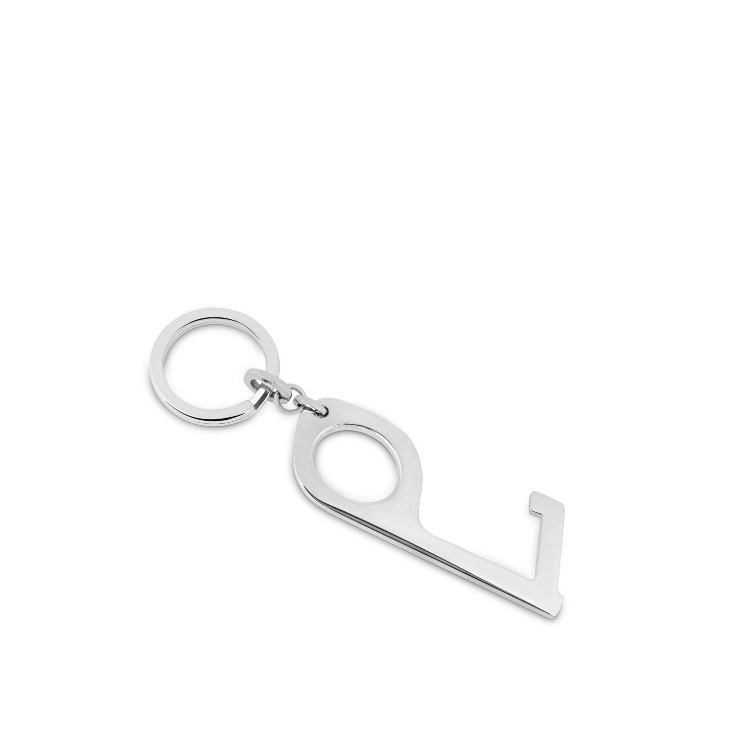 Non-Touch Keyring in Sterling Silver
