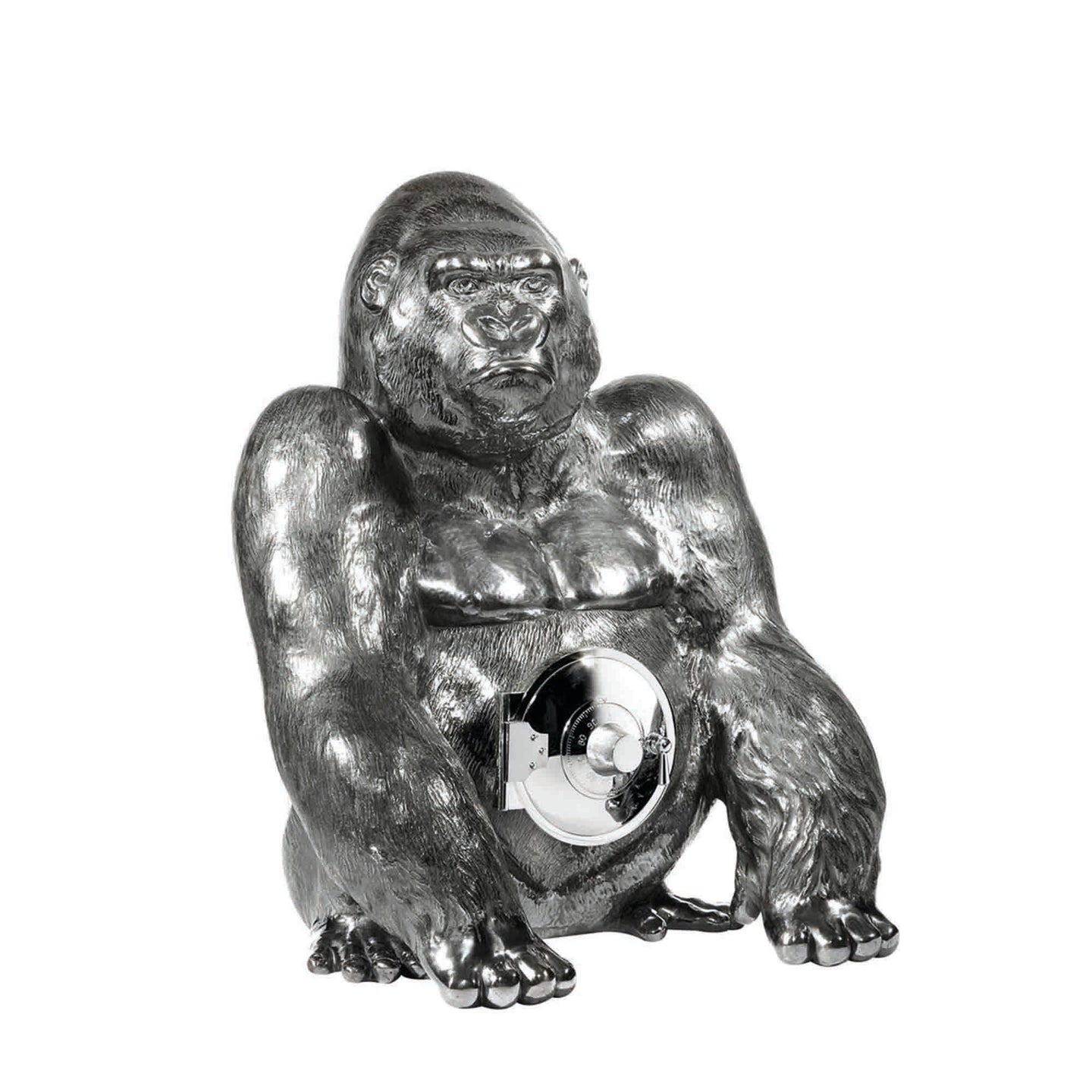 Numbered Edition Gorilla Combination Safe in Sterling Silver