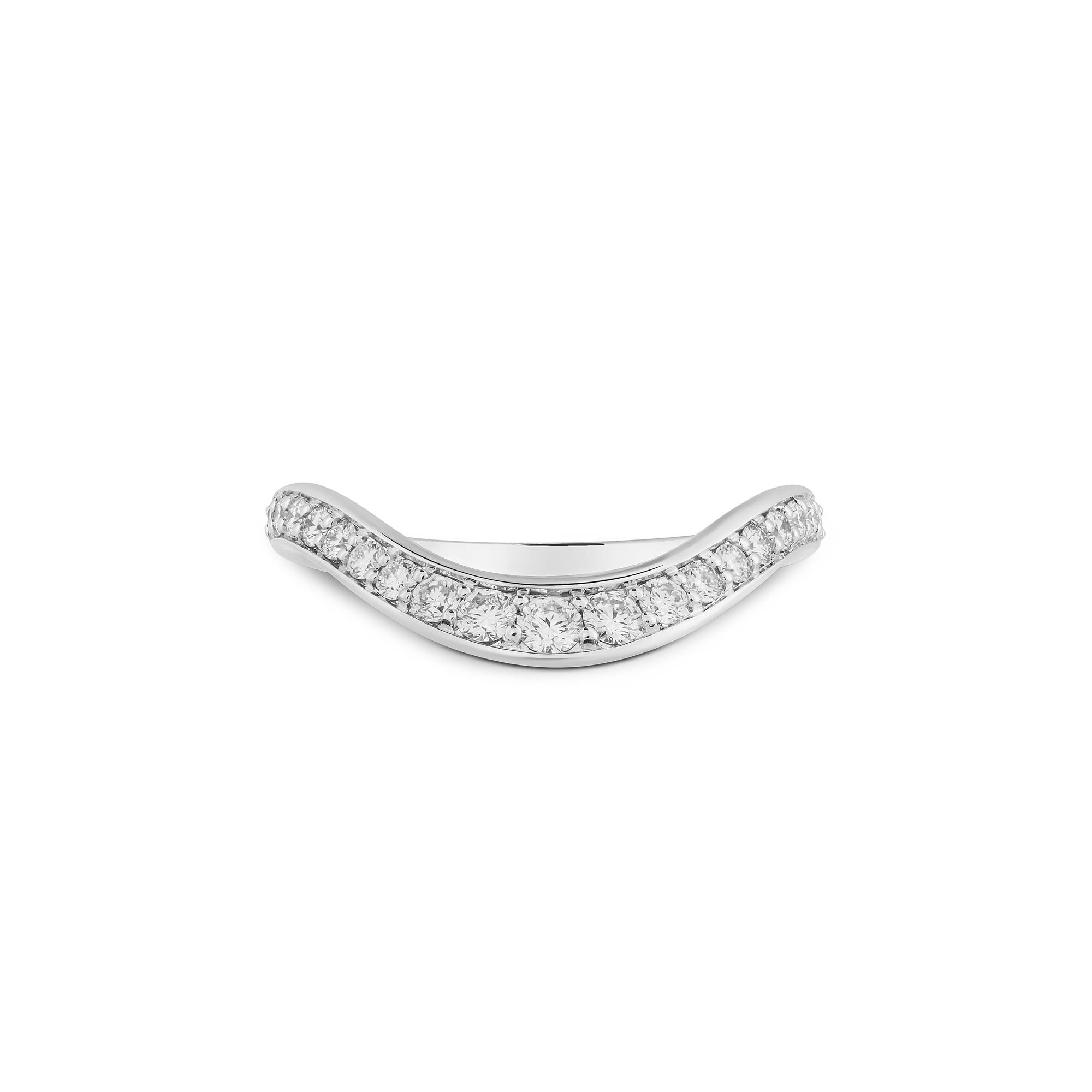 Chevron Stack Ring in 18ct White Gold with Diamonds – Asprey London