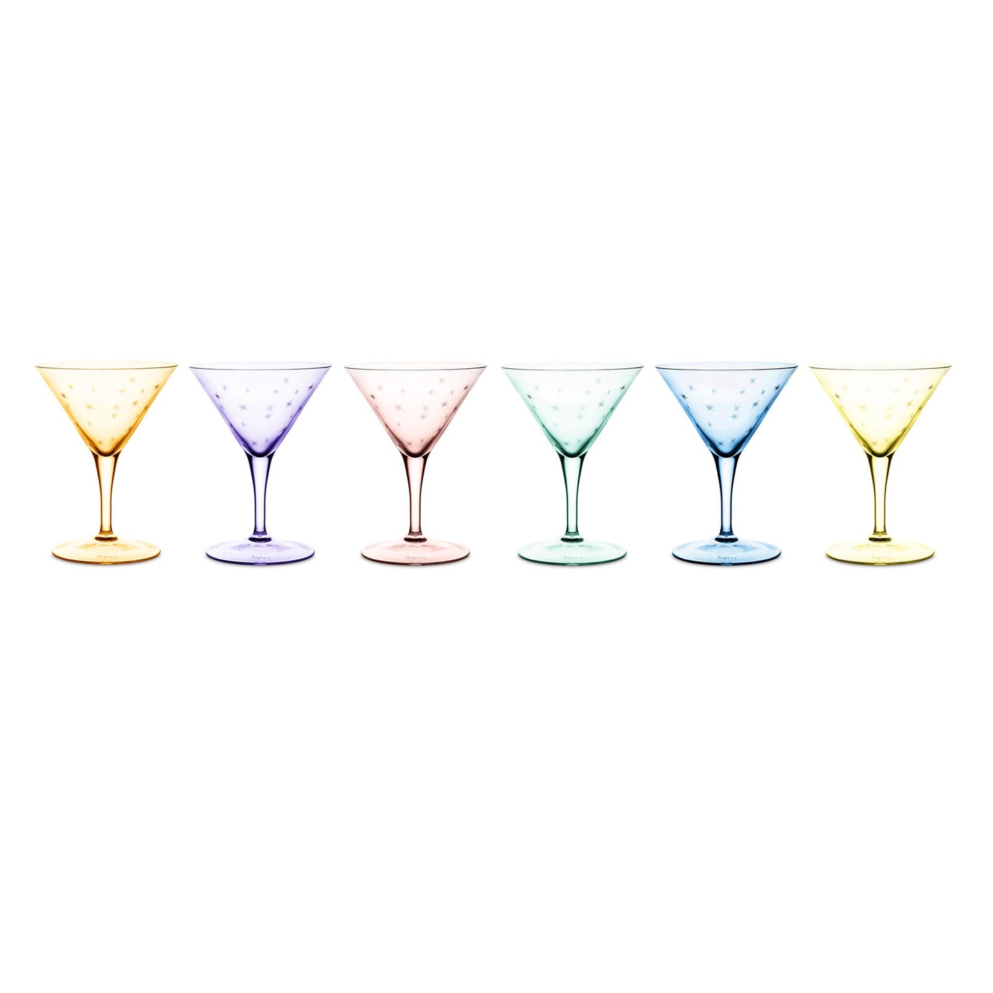 Star Martini Glasses, Set of 6