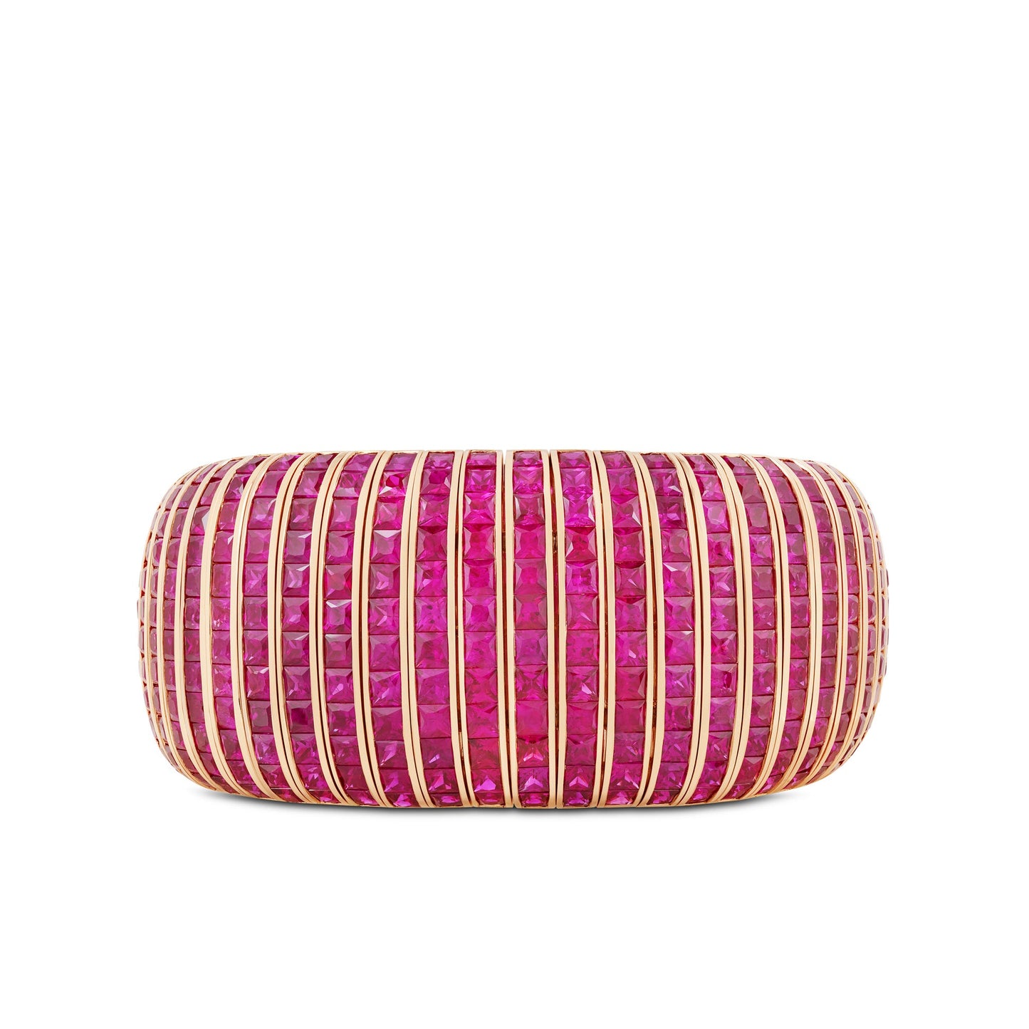 Deco Bangle in 18ct Rose Gold with Ruby