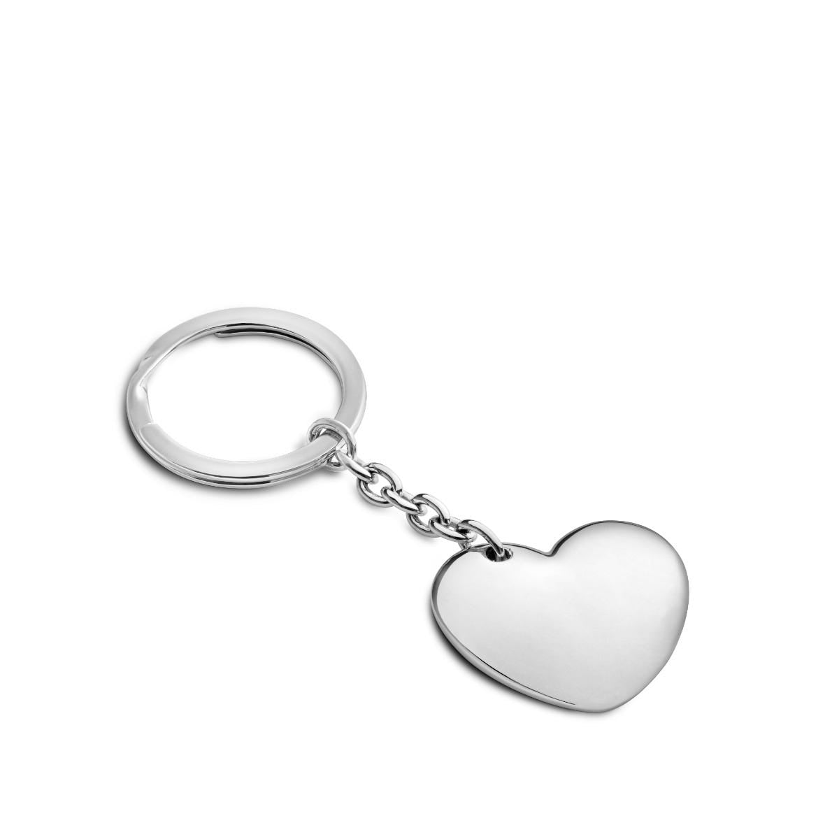 Heart Key Ring in Sterling Silver