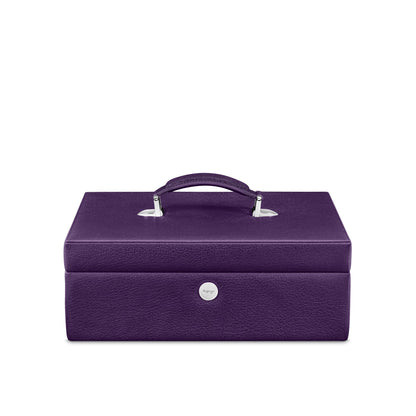 His Majesty King Charles III Coronation Jewel Case in Pebble Grain Leather