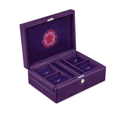 His Majesty King Charles III Coronation Jewel Case in Pebble Grain Leather