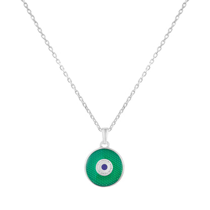 167 Button Enamel Pendant