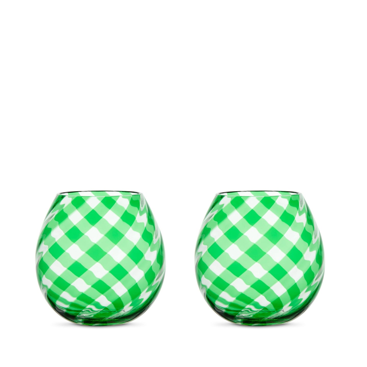 Murano Glass Tealight Table Vase Pair