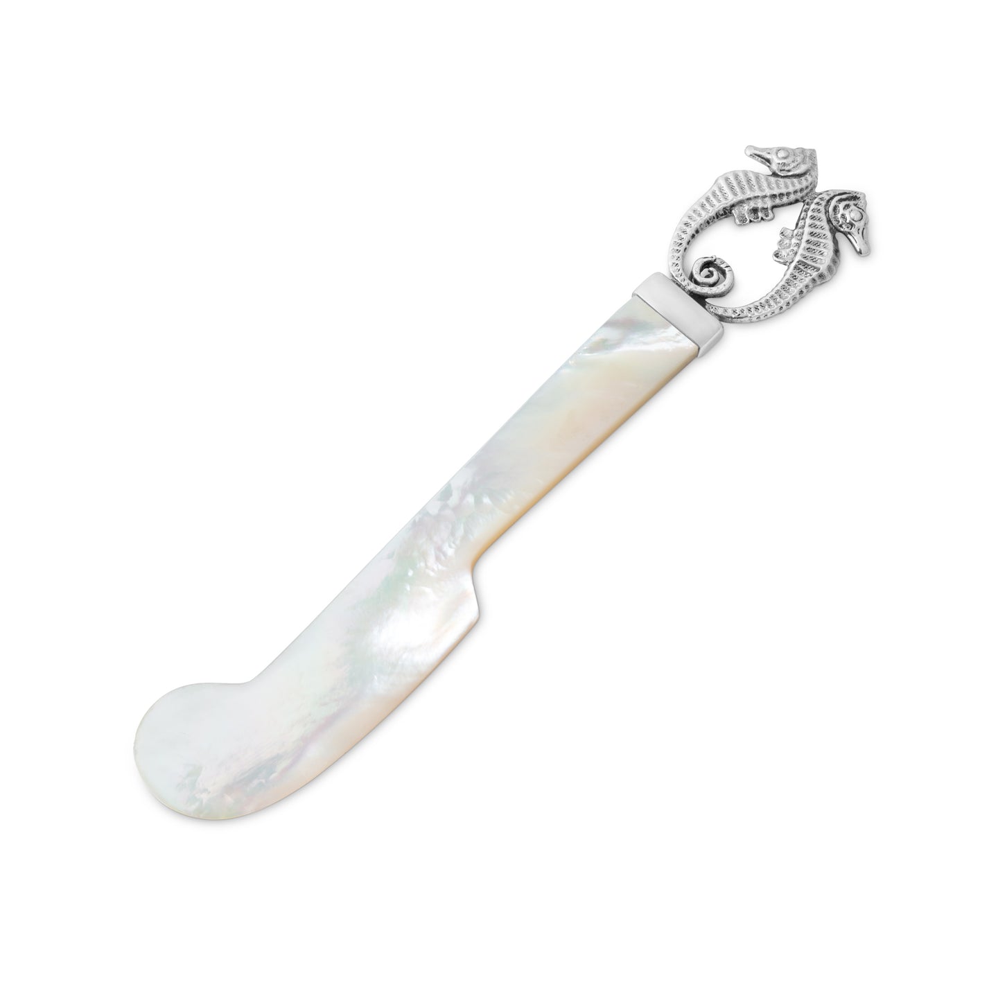 Seahorse Caviar Spreader in Sterling Silver & Mother of Pearl