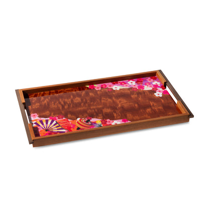 Kiku Variation Tray with Brass Handles