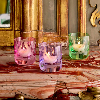 Ribbon Tealight Holders, Set of 3