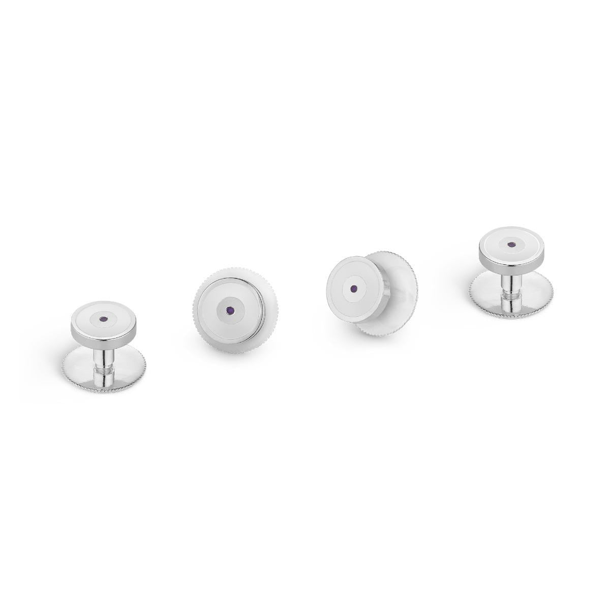 167 Dress Studs in Sterling Silver & Enamel