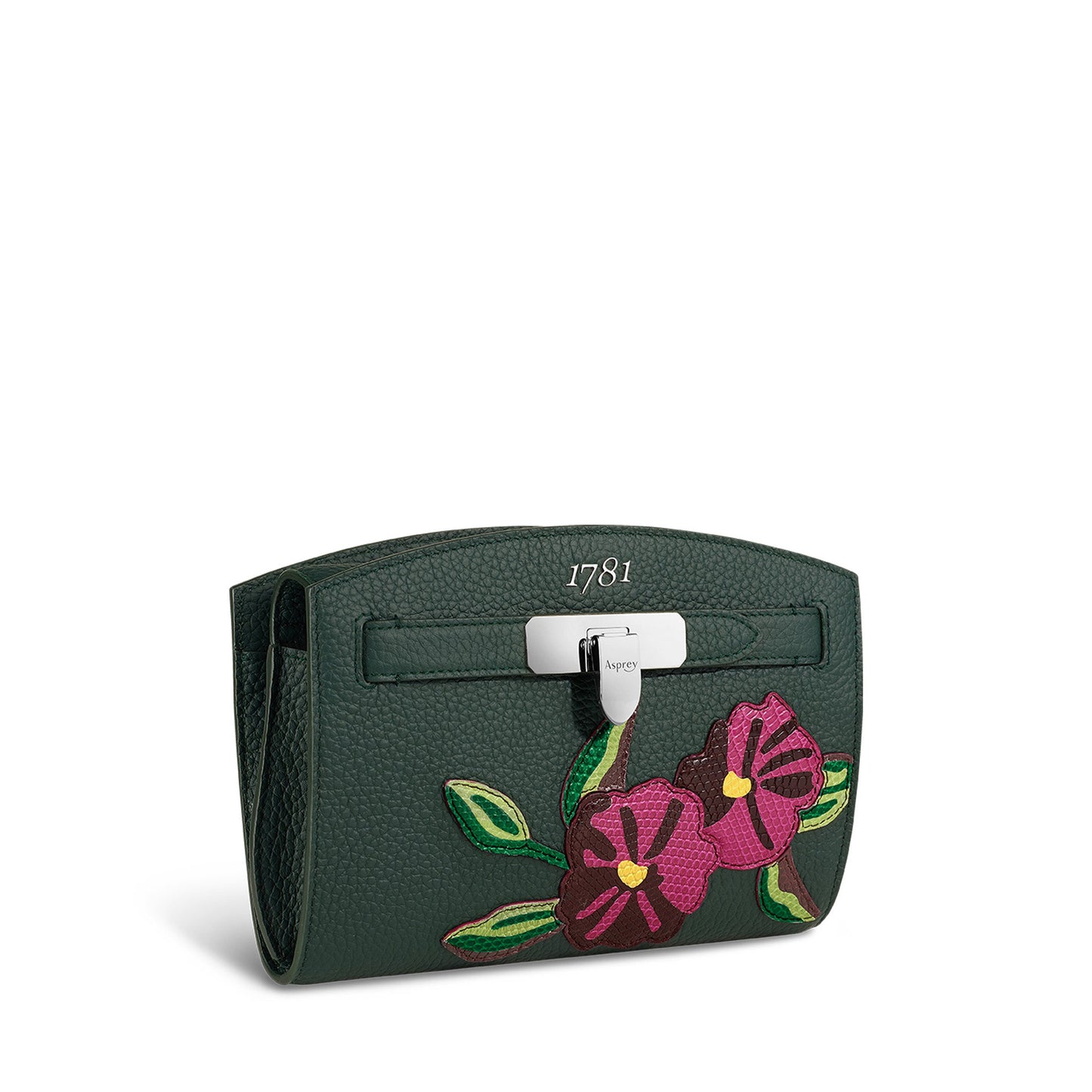 1781 Floral Pochette Handbag in Soft Grain Leather