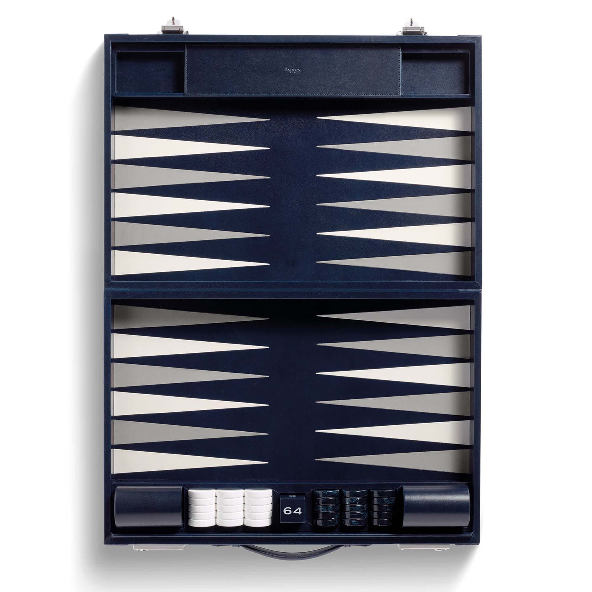 Backgammon Koffer - Luxe Backgammon Set - Lederen Bordspel - Reisspel Backgammon Koffer - Luxe Backgammon Set - Lederen Bordspel - Reisspel