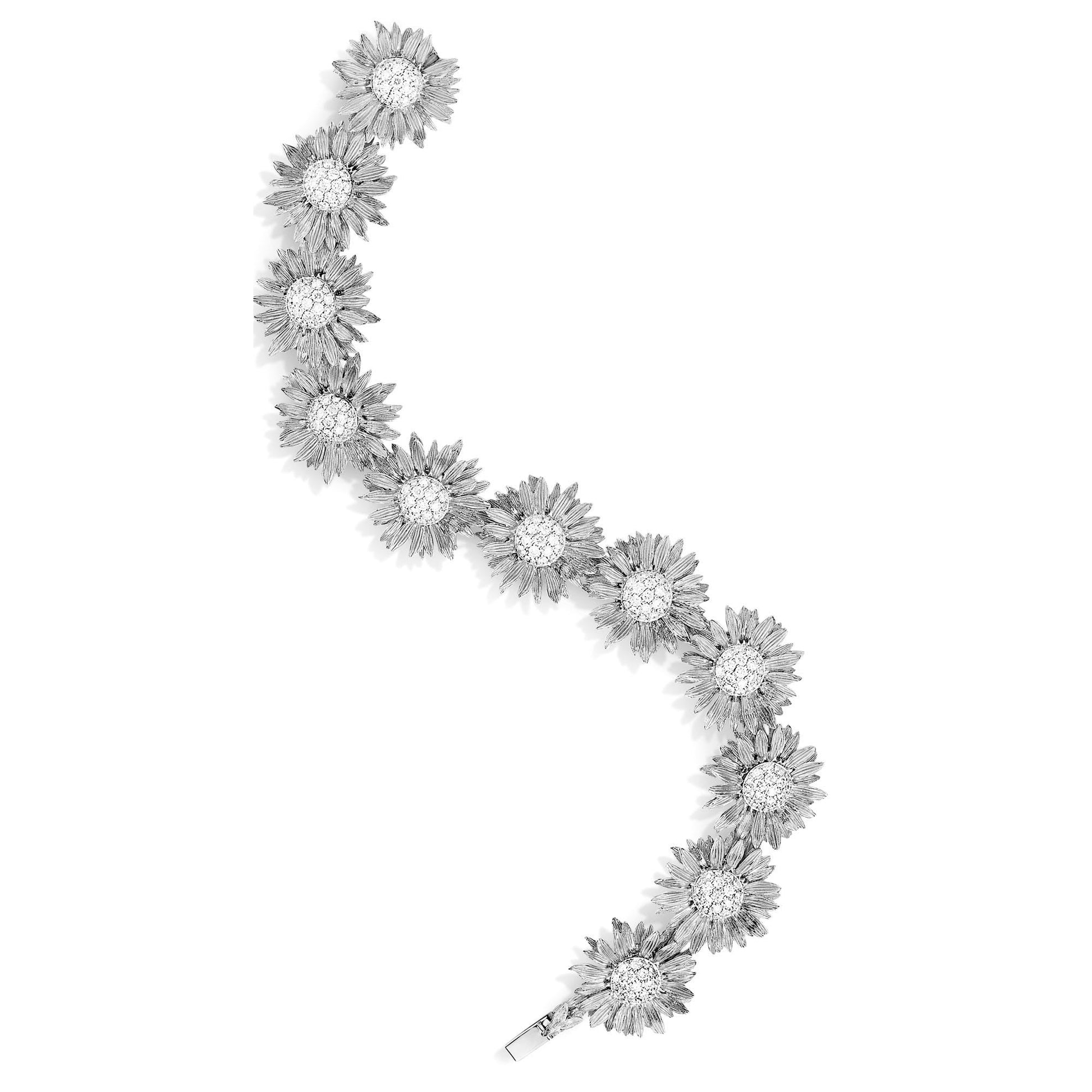 Sunflower Bracelet in 18ct White Gold with Diamonds – Asprey