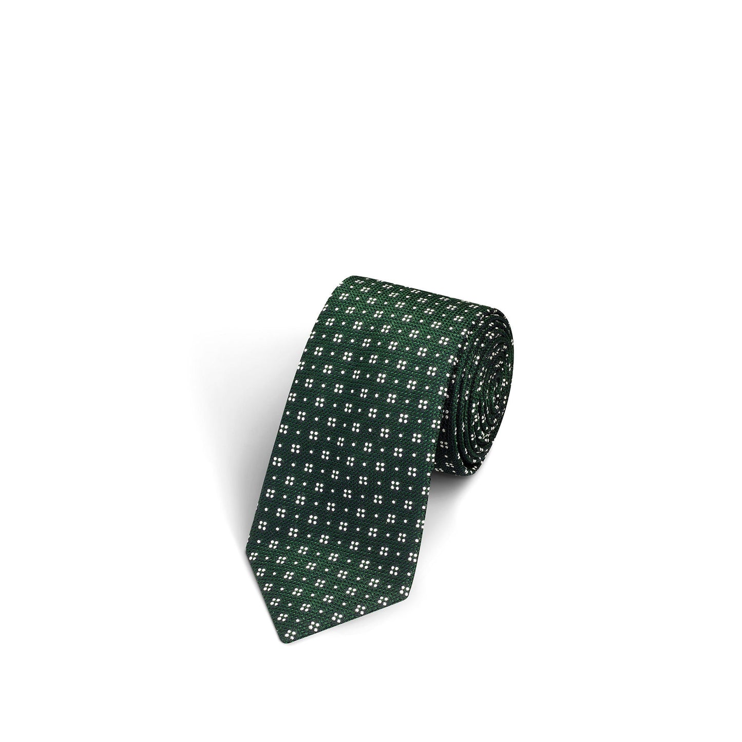 Close Flower and Dot Silk Tie
