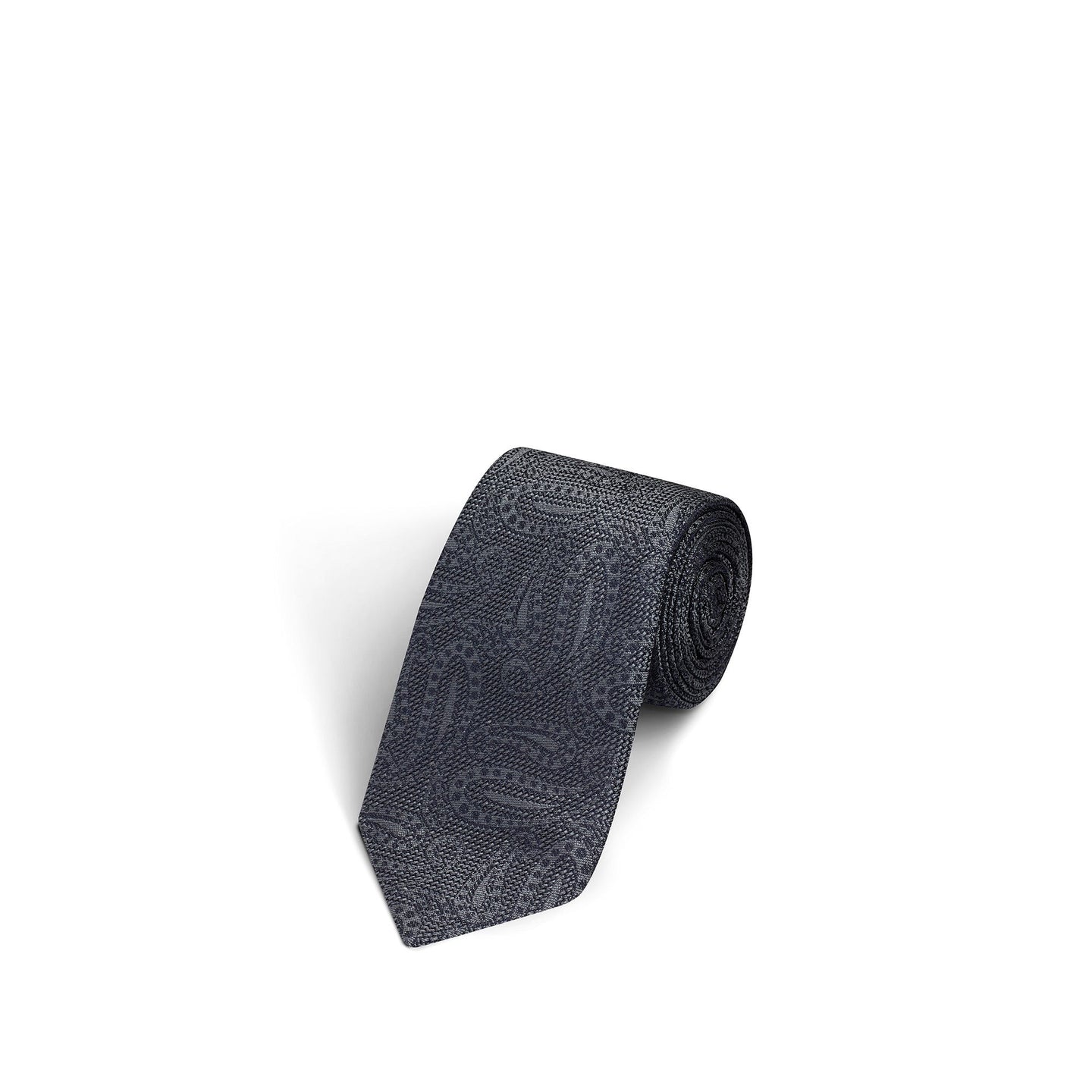 Large Plain Paisley Silk Tie