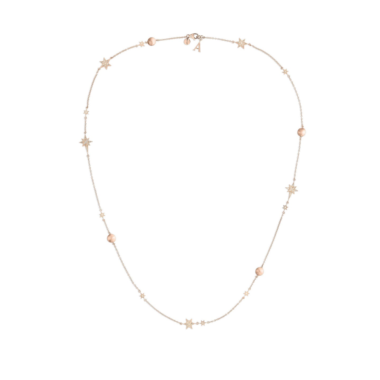 Cosmic Stargazer Necklace in 18ct Rose Gold with Diamonds