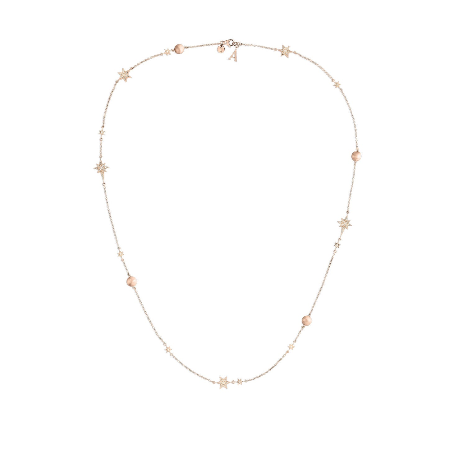 Cosmic Stargazer Necklace in 18ct Rose Gold with Diamonds