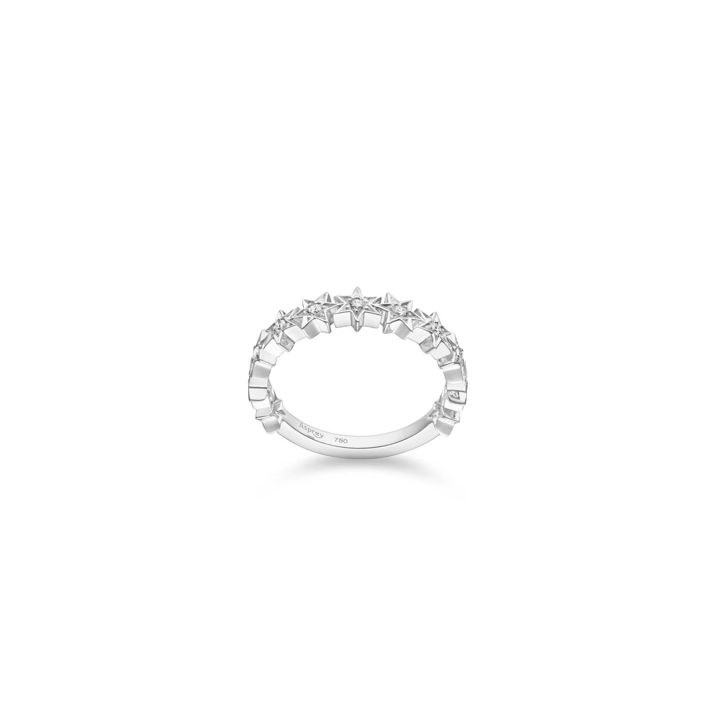 Cosmic Stargazer Ring in 18ct White Gold with Diamonds