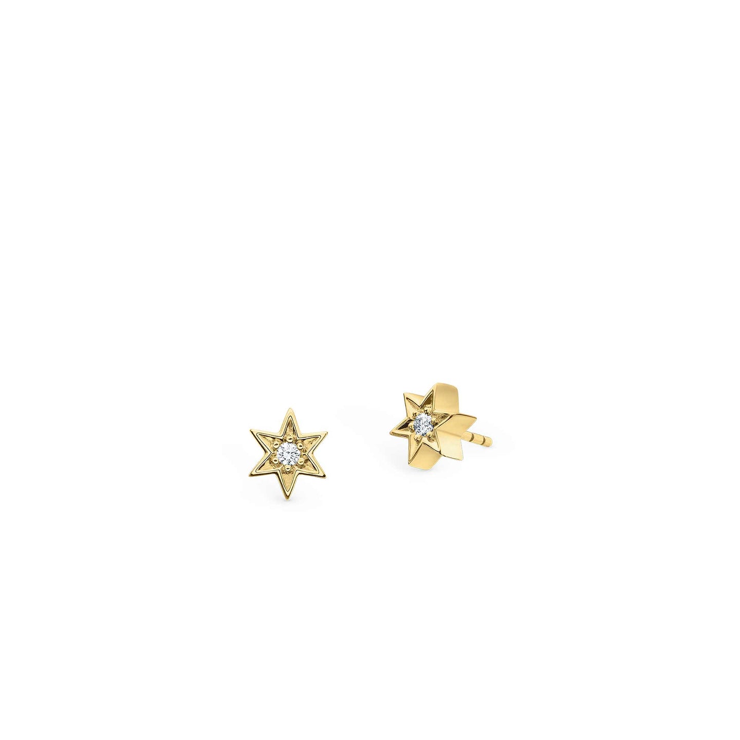 Cosmic Stargazer Earrings in 18ct Yellow Gold with Diamonds