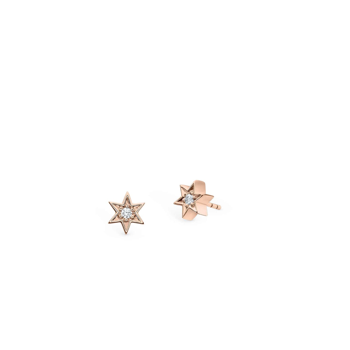 Cosmic Stargazer Earrings in 18ct Rose Gold with Diamonds