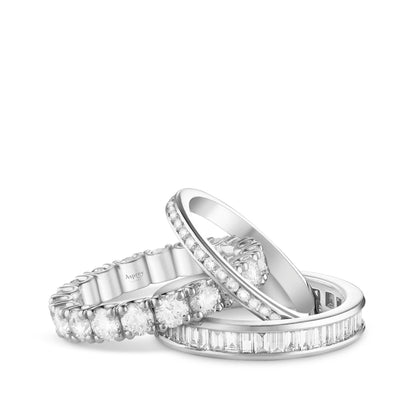 Baguette-Cut Diamond Full Eternity Ring in Platinum