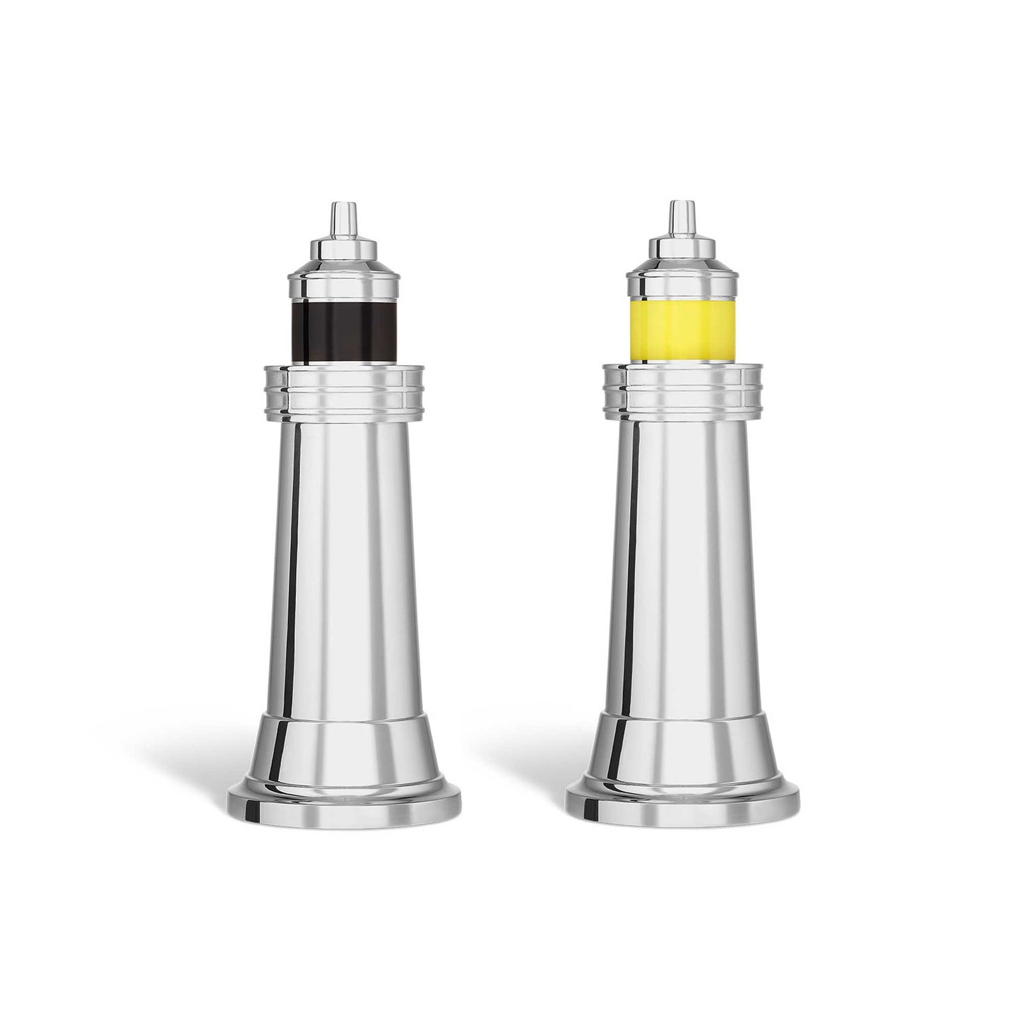 Lighthouse Salt and Pepper Mills in Sterling Silver