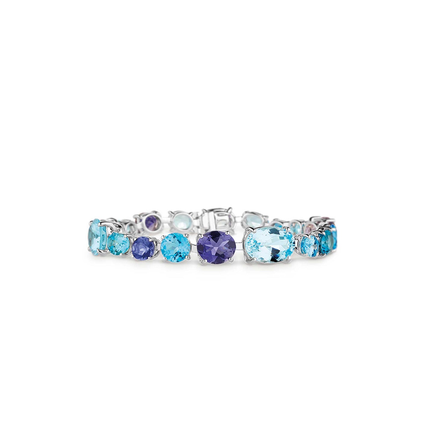 Chaos Bracelet in 18ct White Gold with Blue Topaz and Iolites