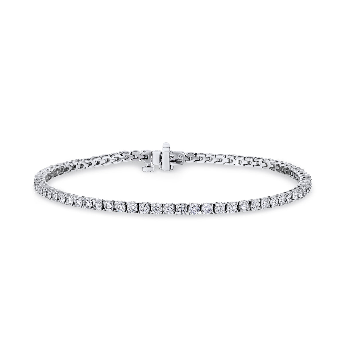 Round-Cut Diamond Tennis Bracelet in 18ct White Gold