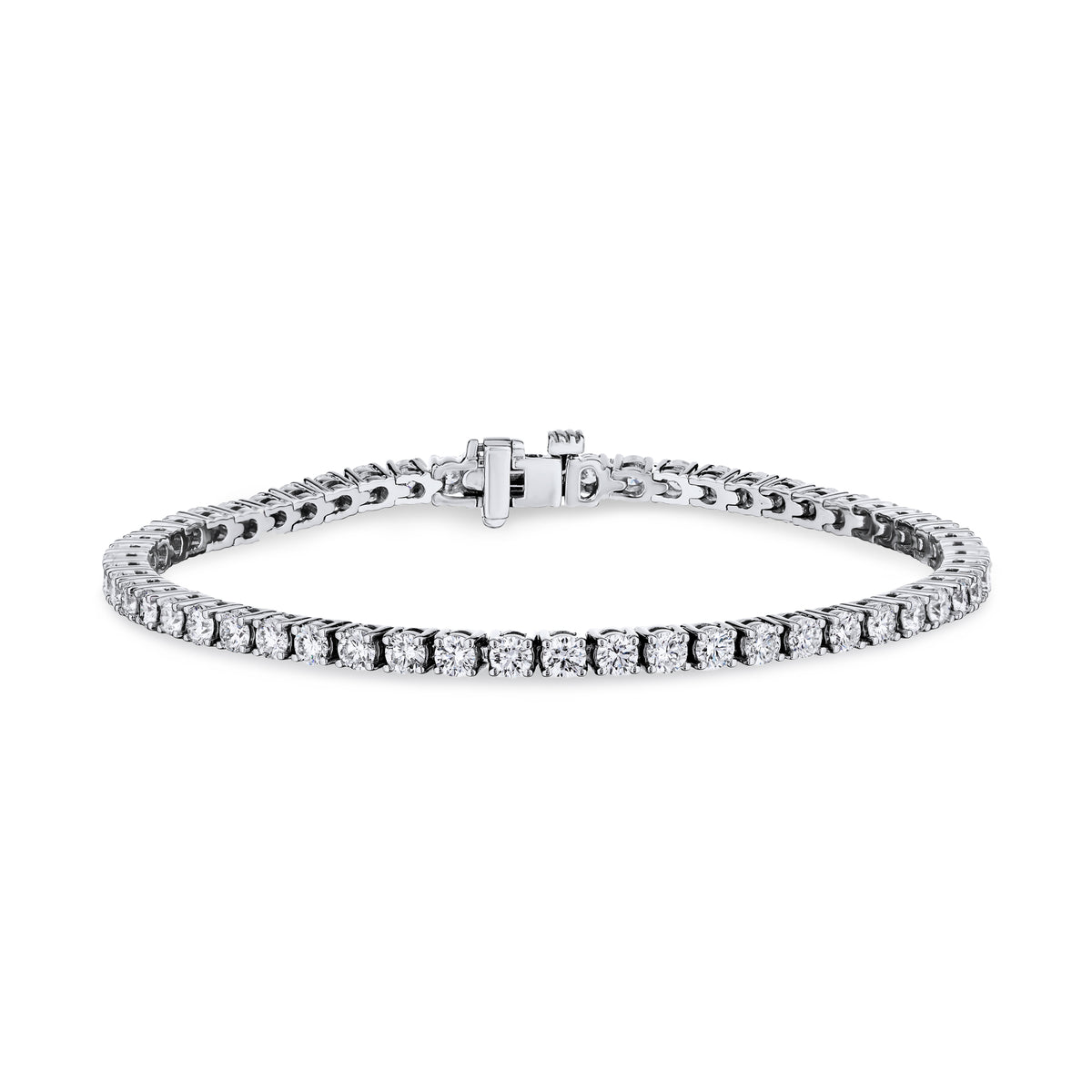 Round-Cut Diamond Tennis Bracelet in 18ct White Gold