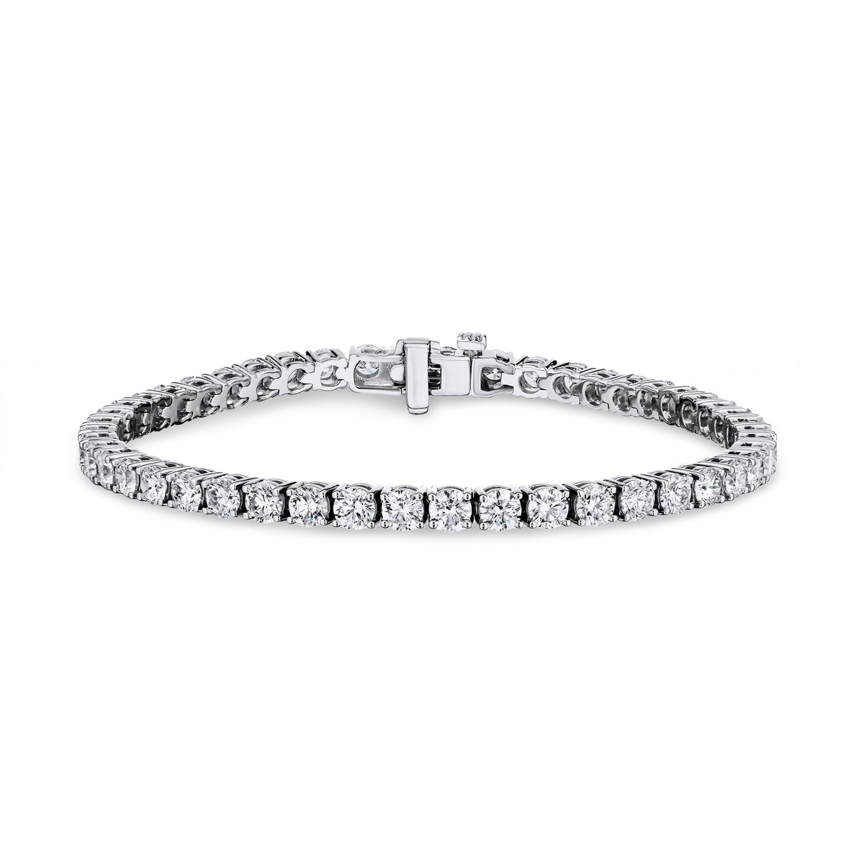 Round-Cut Diamond Tennis Bracelet in 18ct White Gold