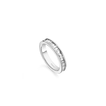 Baguette-Cut Diamond Full Eternity Ring in Platinum