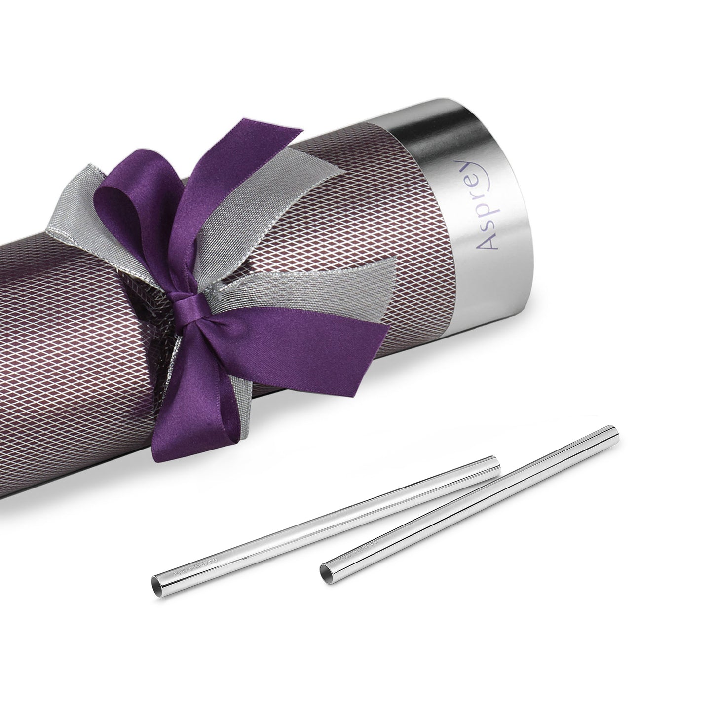 Christmas Cracker with Pair of Sterling Silver Cocktail Straws