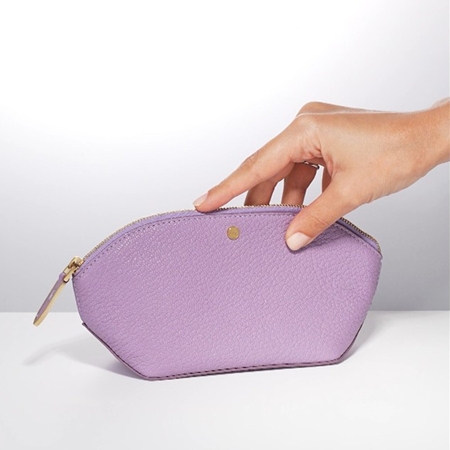 Cosmetic Case in Pebble Grain Leather