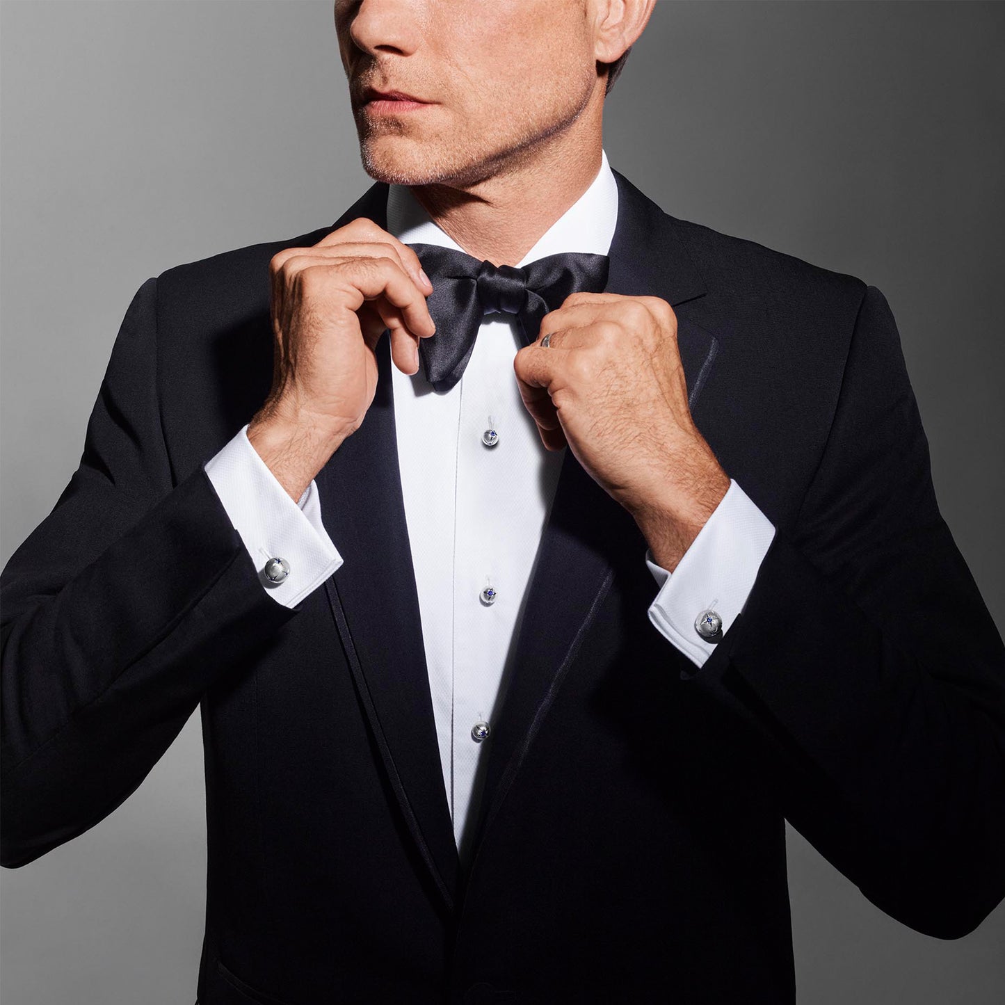 Cosmic Shooting Stars Cufflinks in 18ct White Gold with Sapphire