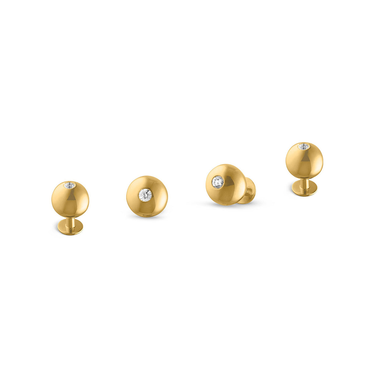 Dress Studs in 18ct Yellow Gold with Diamond