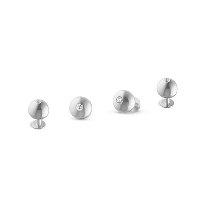 Dress Studs in 18ct White Gold with Diamonds