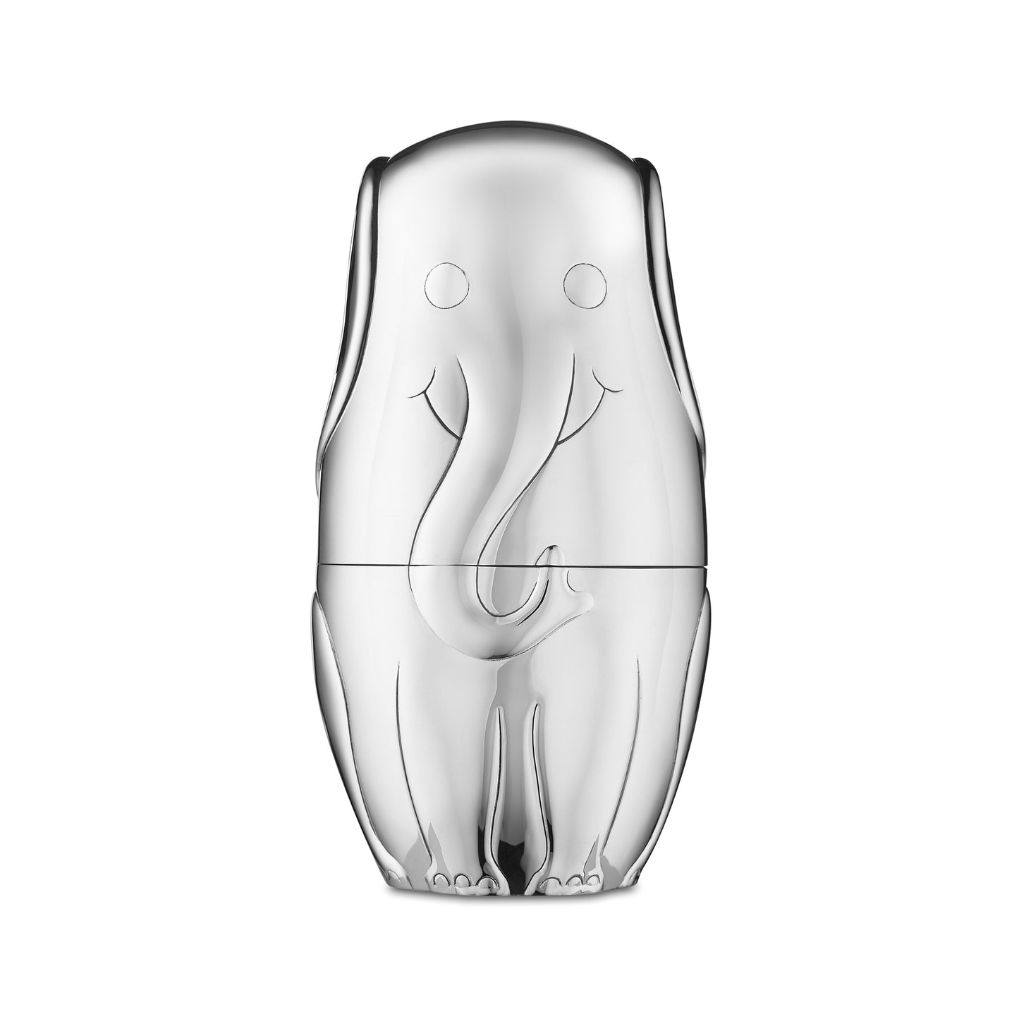 Elephant Stacking Money Bank in Sterling Silver