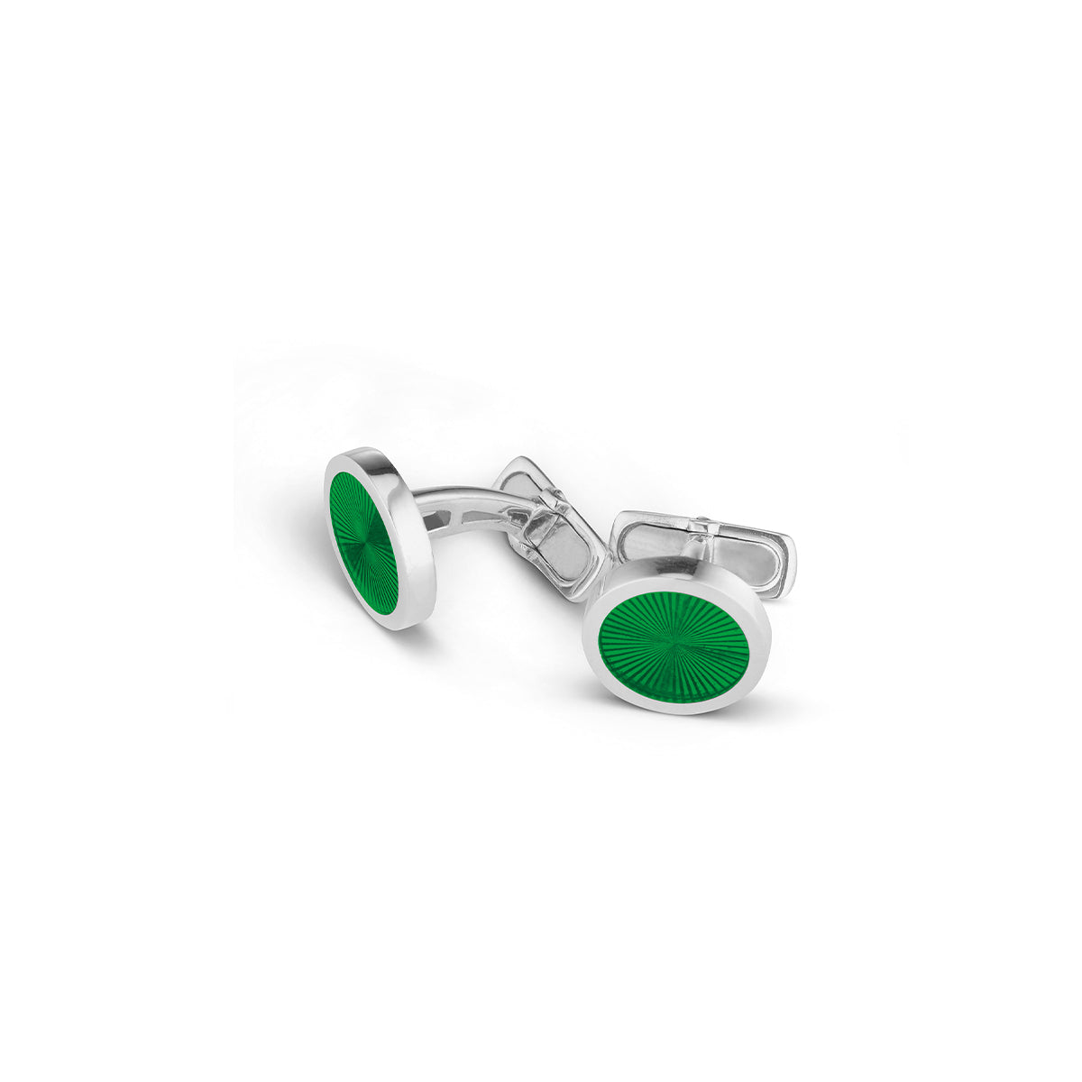 Starburst Cufflinks in Sterling Silver & Enamel