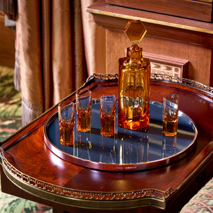 Round Tray in Sterling Silver and Formica®