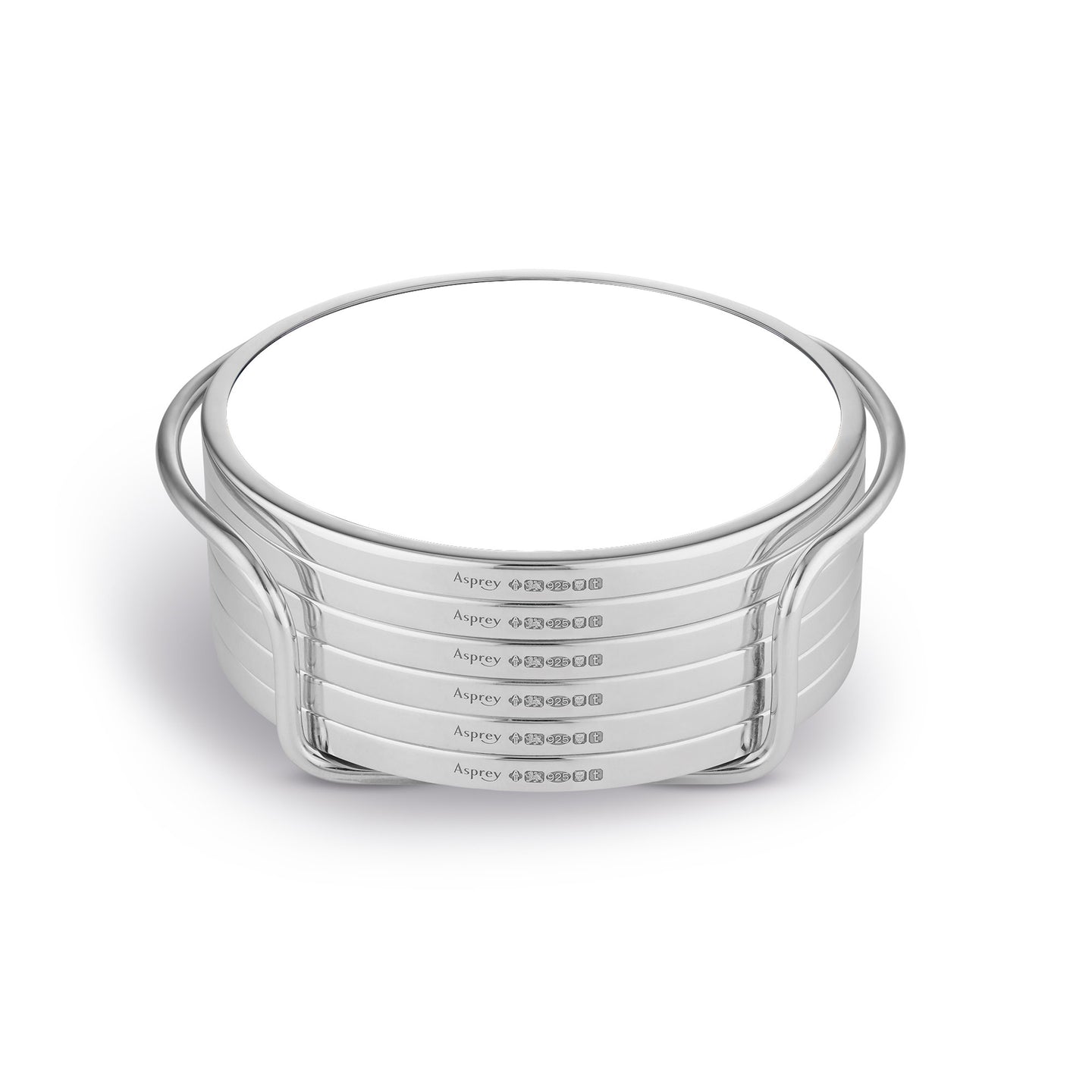 Coasters in Sterling Silver and Formica®, Set of 6