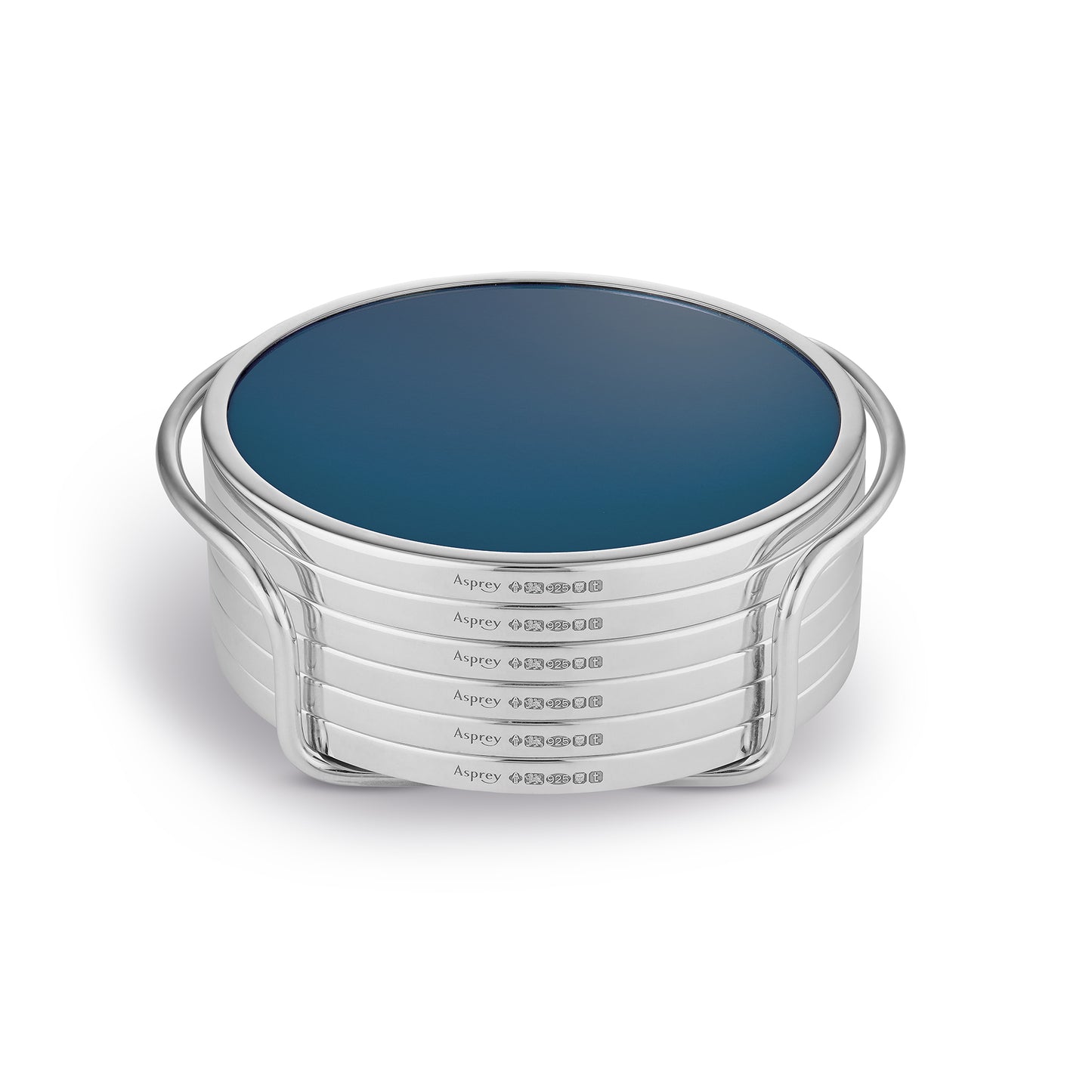 Coasters in Sterling Silver and Formica®, Set of 6