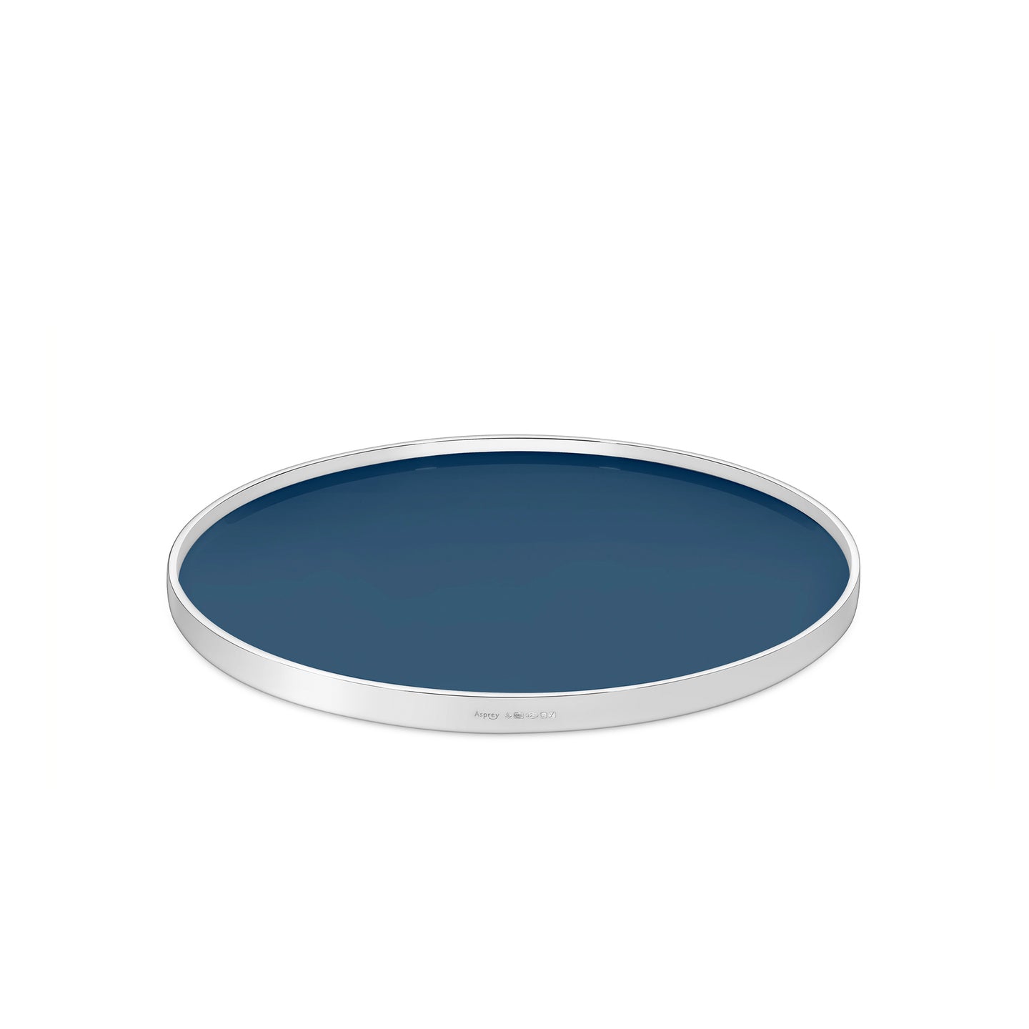 Round Tray in Sterling Silver & Formica®, 10.5"