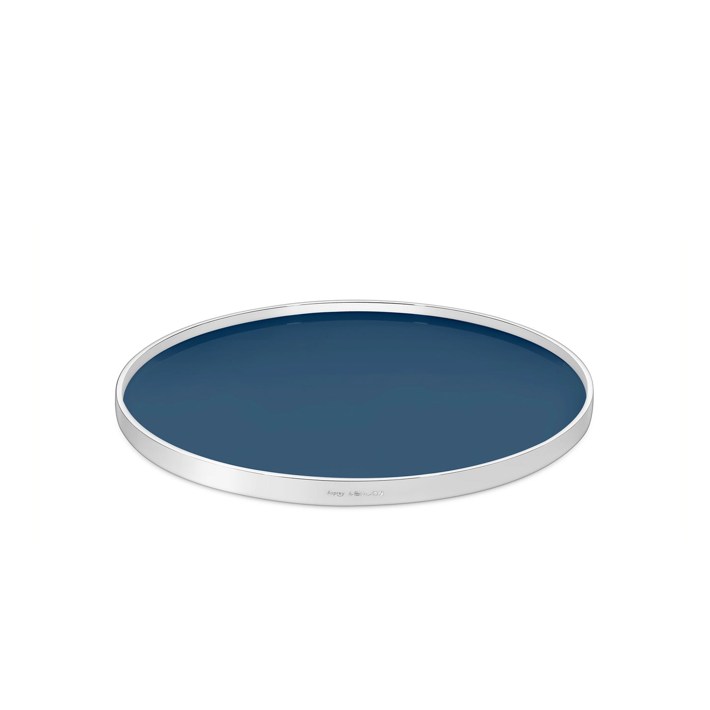 Round Tray in Sterling Silver & Formica®, 10.5"
